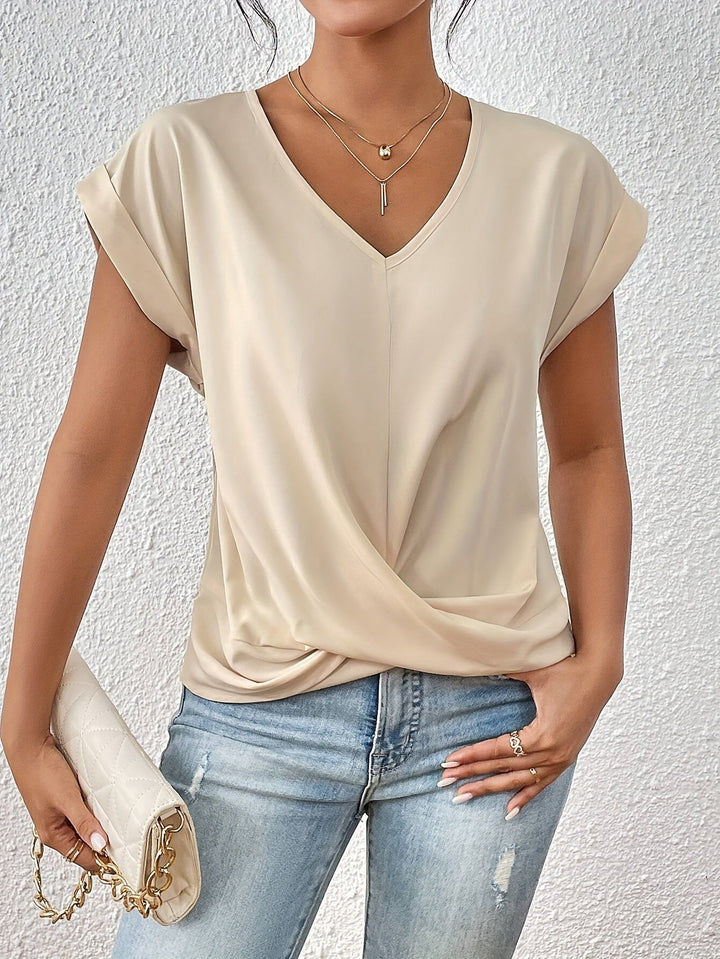 Michelle – Twist Front V-Neck Top