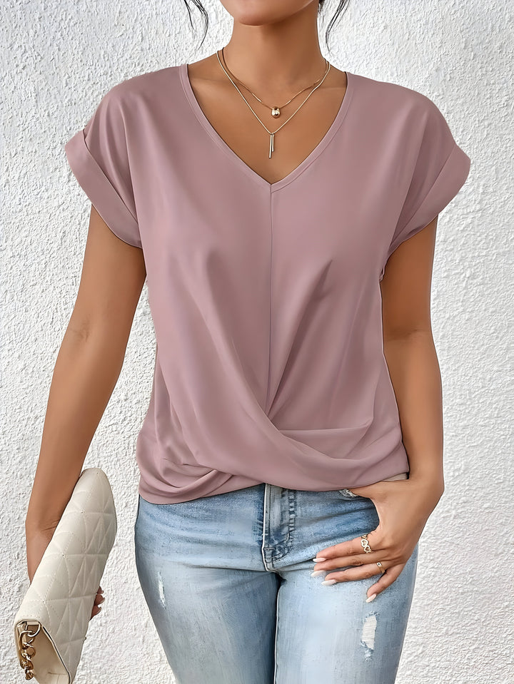 Michelle – Twist Front V-Neck Top