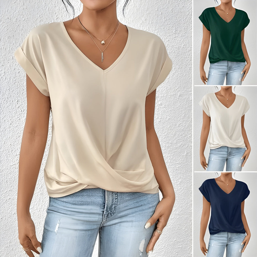 Michelle – Twist Front V-Neck Top