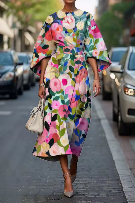 Tracey -  Elegant Floral Dress