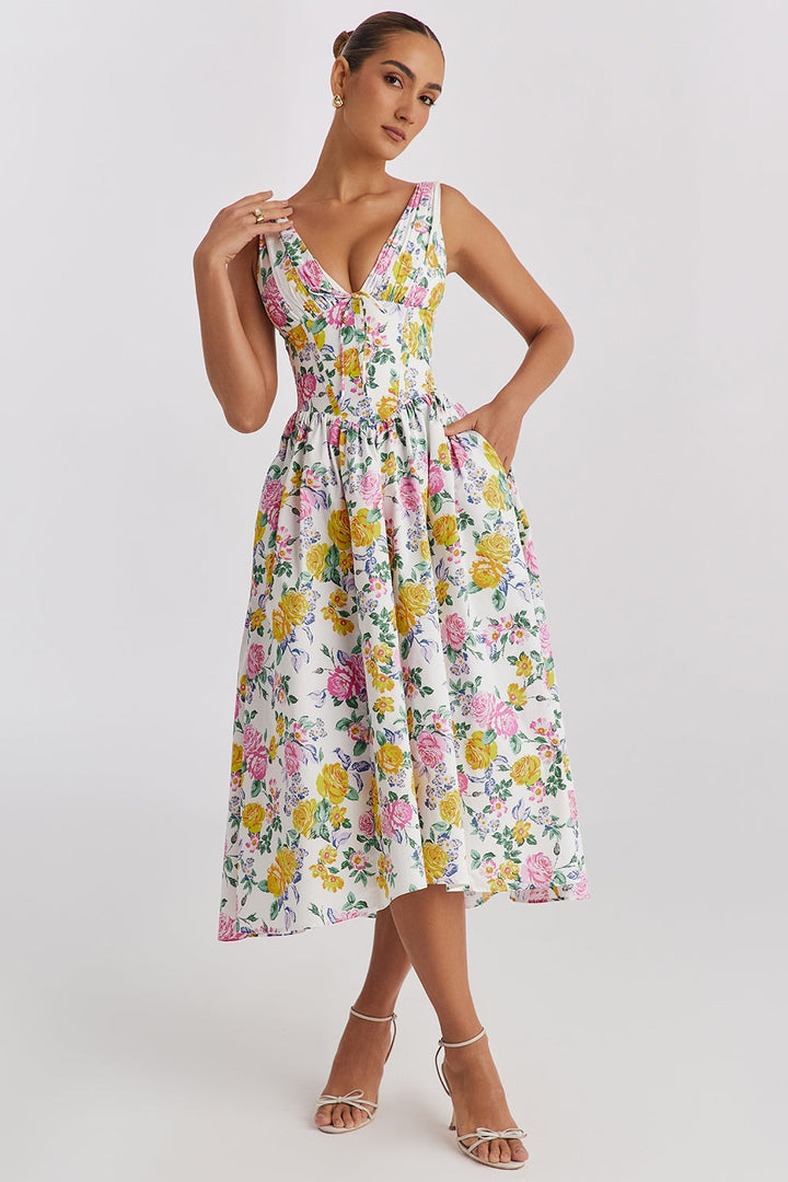 Aeliana - Elegant Flattering Spring Dress
