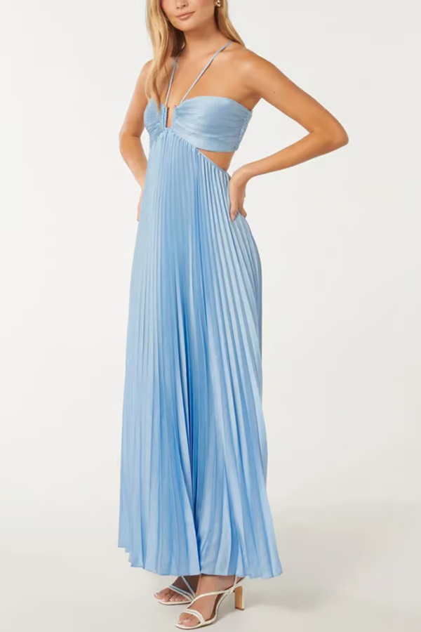 Tansy - Spring Glow Halter Maxi Dress