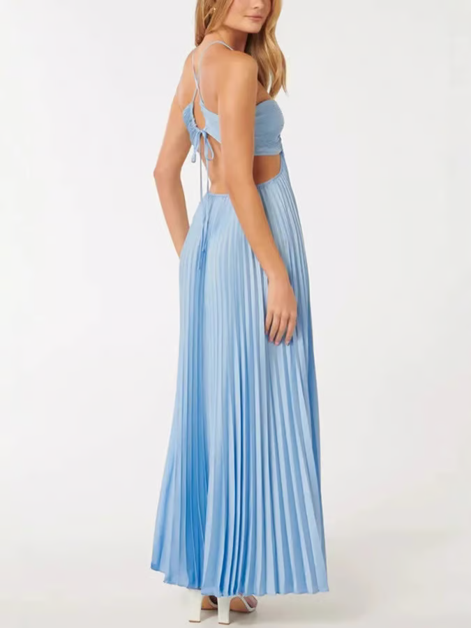 Tansy - Spring Glow Halter Maxi Dress