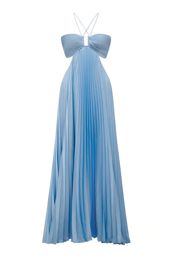 Tansy - Spring Glow Halter Maxi Dress