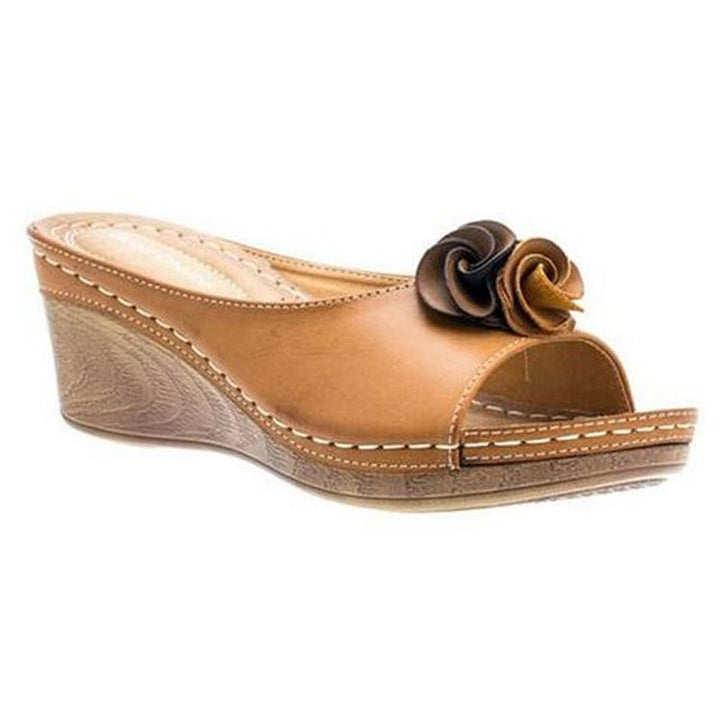 Lisa - Floral Wedge Sandals